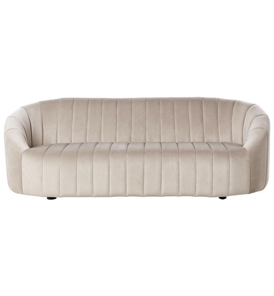 Sofa 3-Sitzer MALUNG Samtstoff Beige
