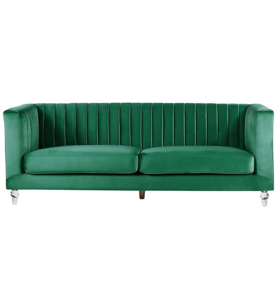 Sofa 3-Sitzer ARVIKA Samtstoff Grün