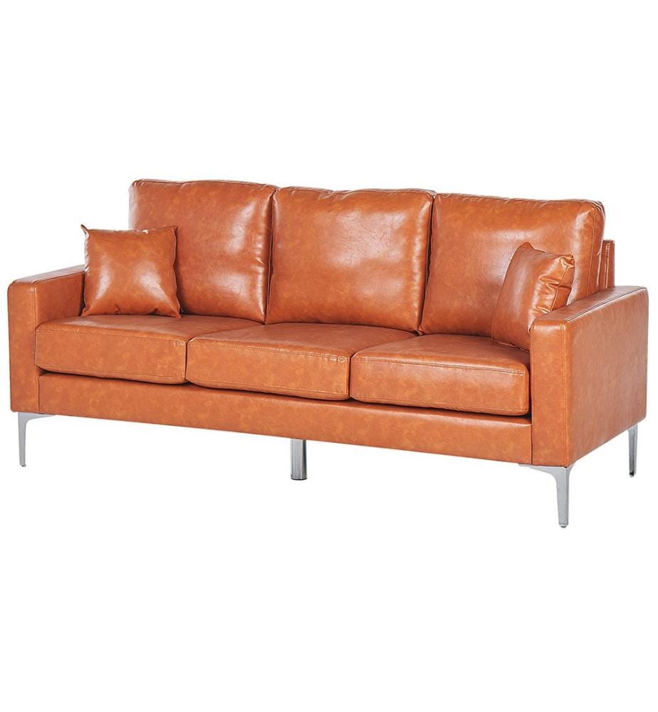 Sofa 3-Sitzer GAVLE Kunstleder Goldbraun