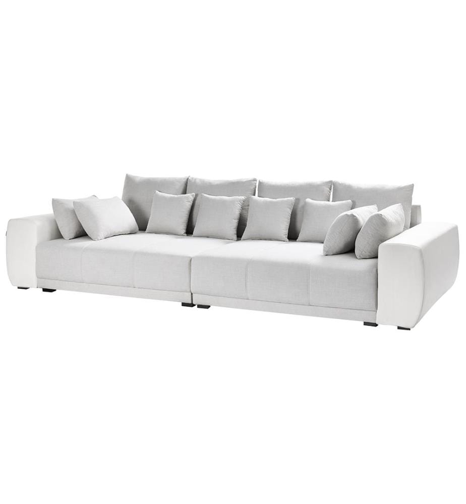 Sofa 4-Sitzer TORPO Stoff Hellbeige