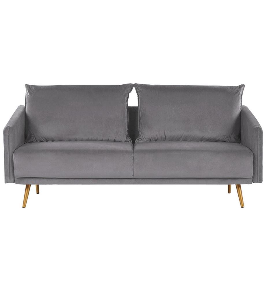 Sofa 3-Sitzer MAURA Samtstoff Grau