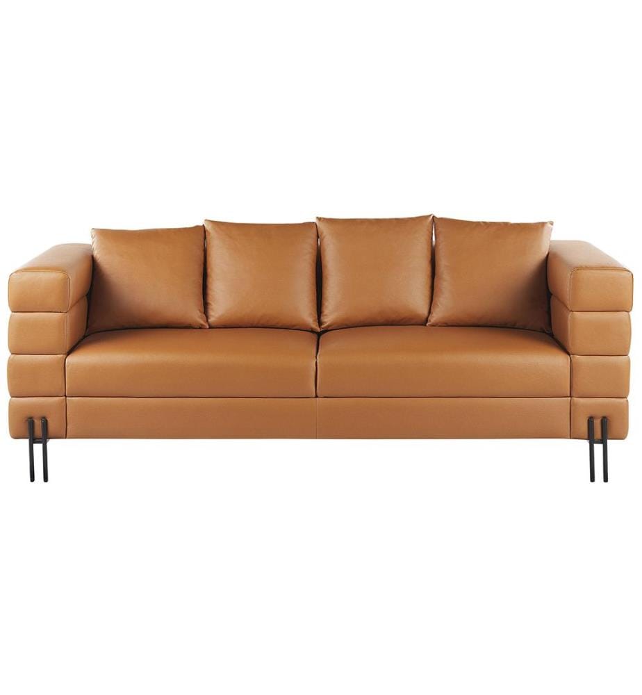 Sofa 3-Sitzer GRANNA Kunstleder Braun