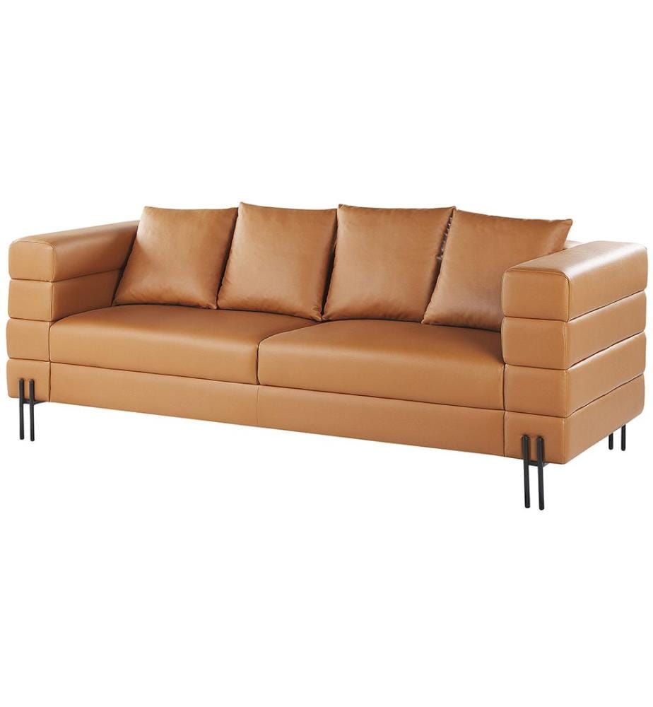 Sofa 3-Sitzer GRANNA Kunstleder Braun