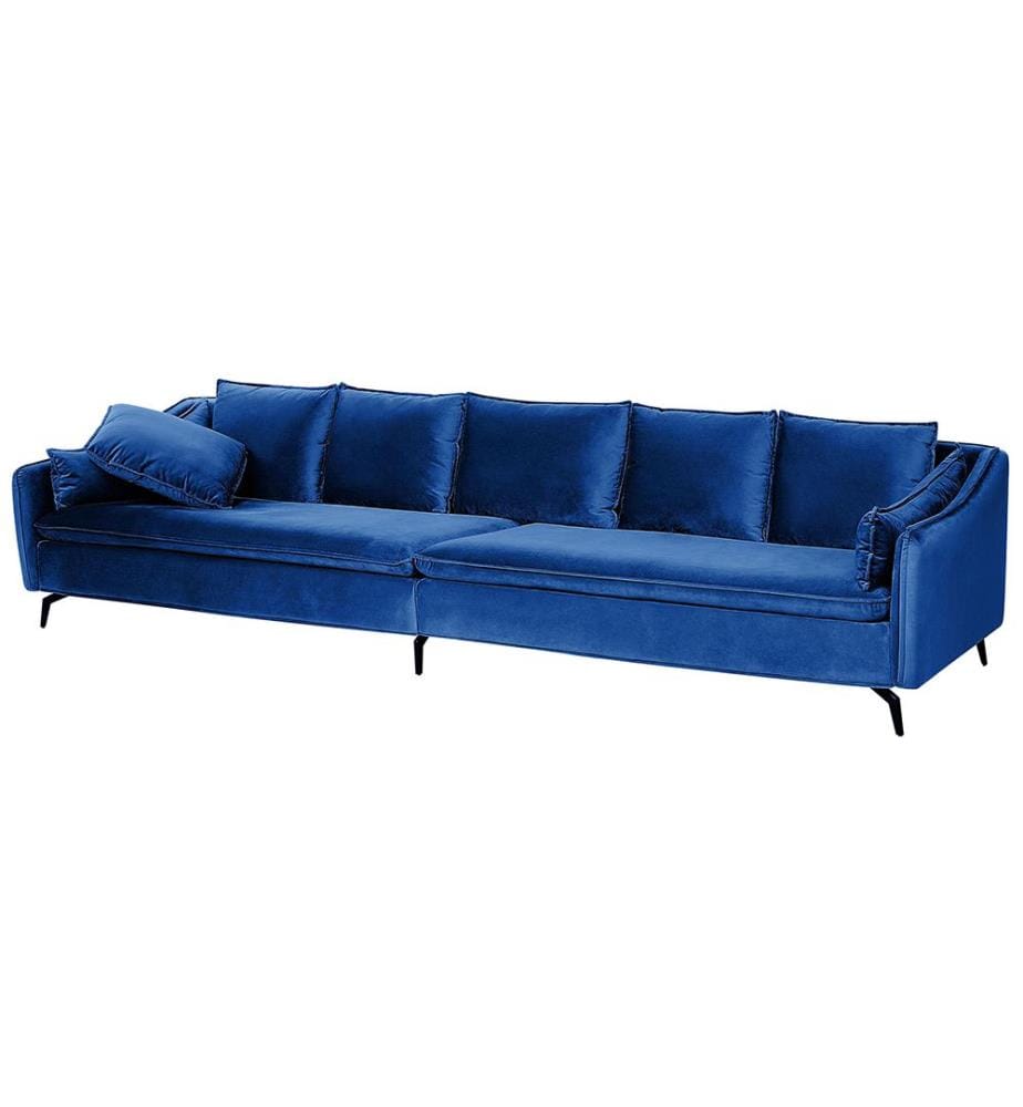 Sofa 4-Sitzer AURE Samtstoff Marineblau