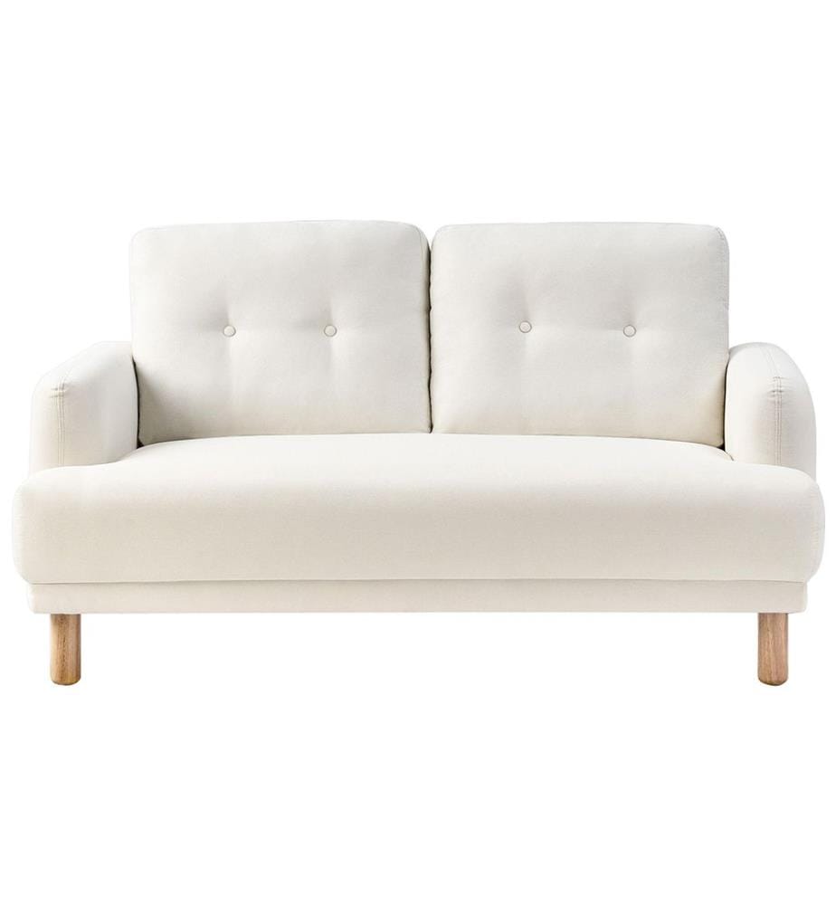 Sofa 2-Sitzer TUVE Stoff Cremeweiss