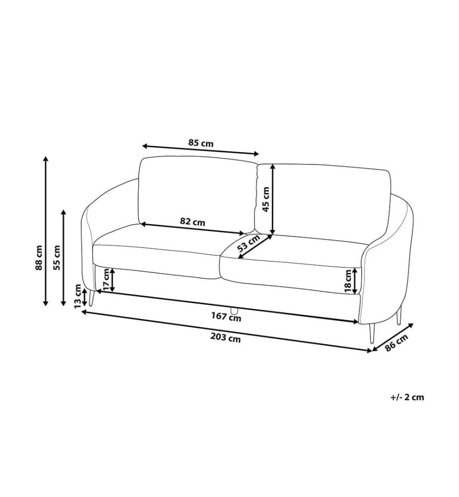 Sofa 3-Sitzer TROSA Bouclé Weiss