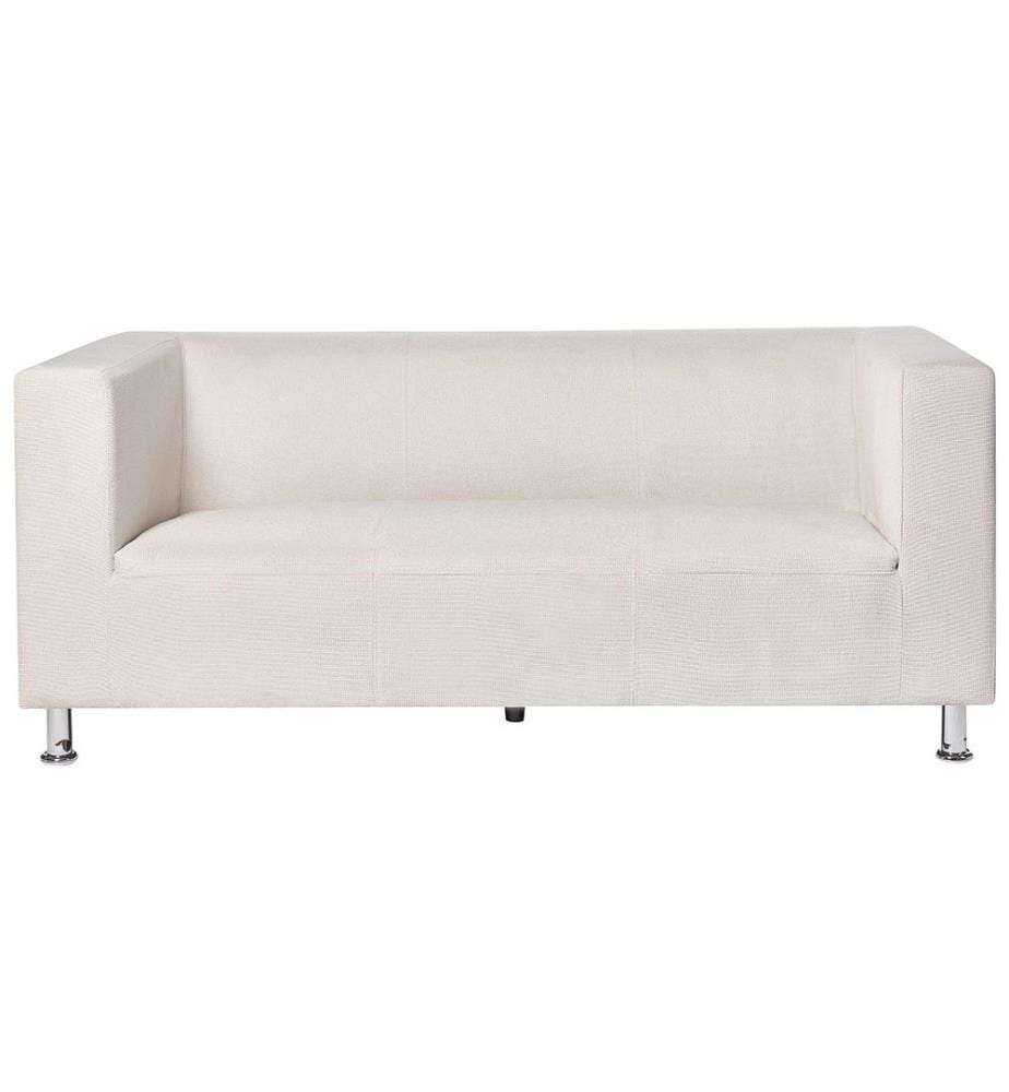 Sofa 3-Sitzer FLORO Chenillegewebe Cremeweiss