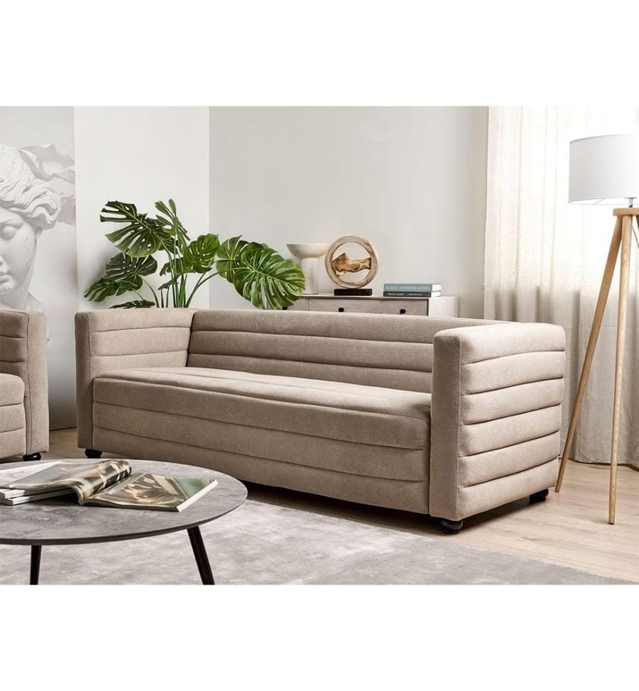 Sofa 3-Sitzer HOFN Stoff Taupe