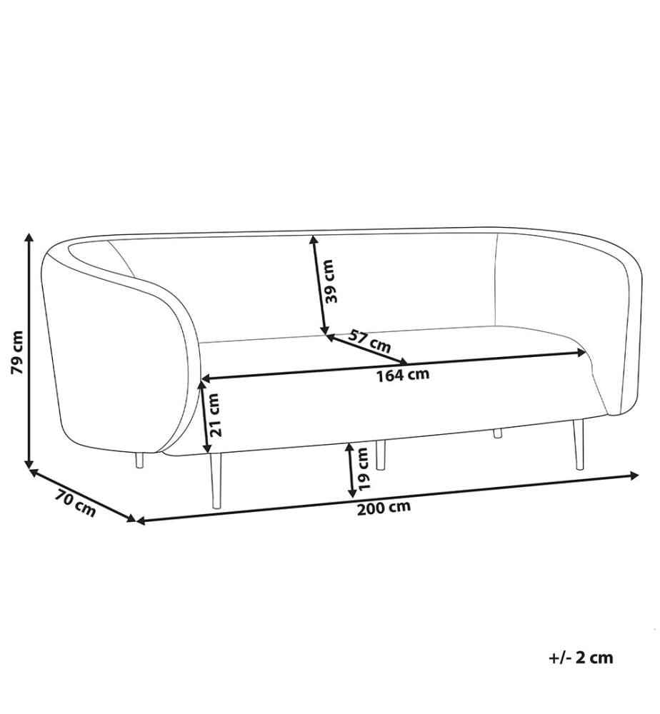 Sofa 3-Sitzer LOEN Bouclé Weiss