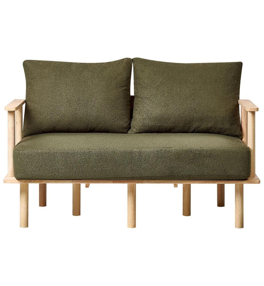 Sofa 2-Sitzer ASKER Bouclé Dunkelgrün