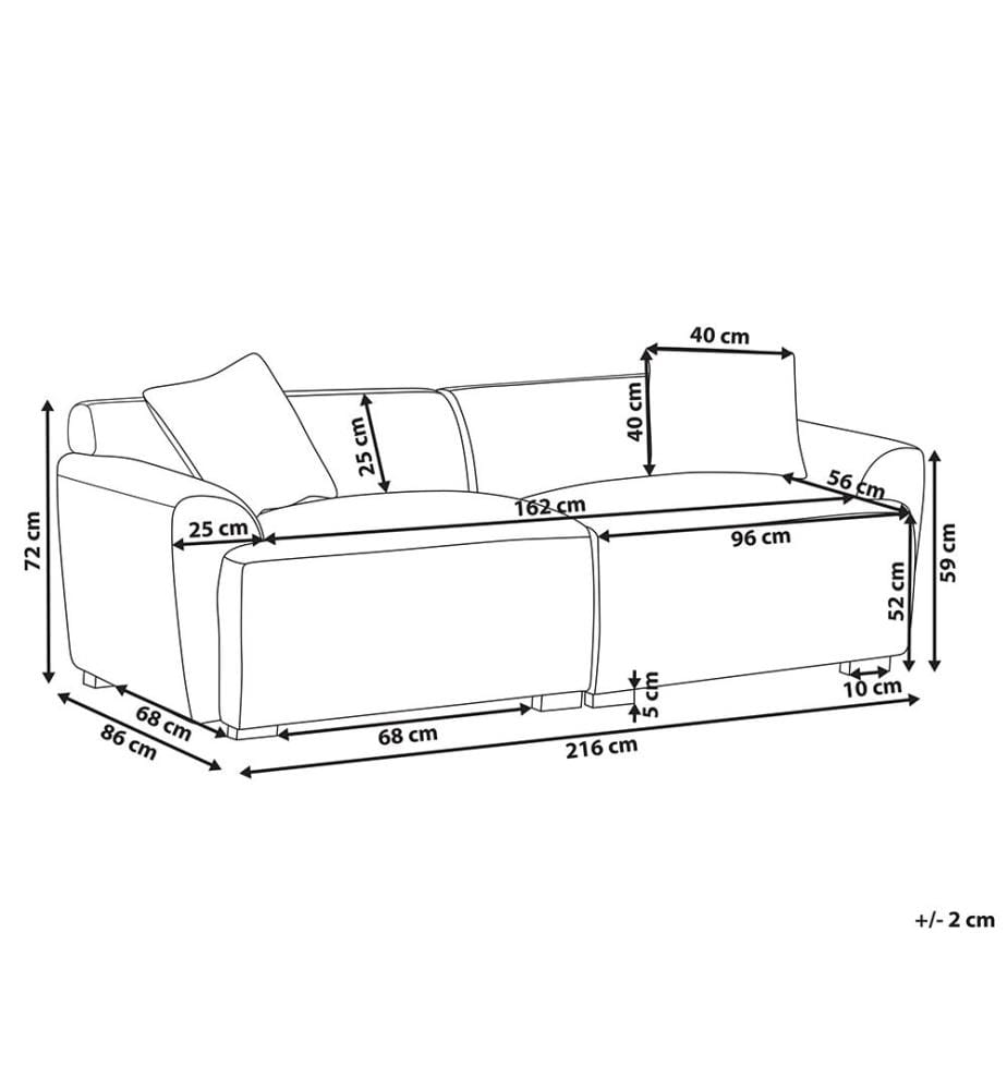 Sofa 3-Sitzer KORIO Grau