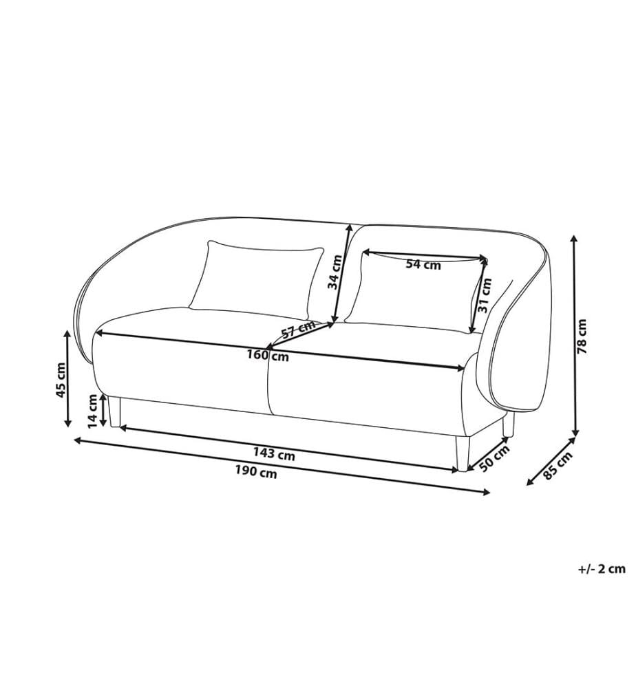 Sofa UMEA Stoff Hellbeige