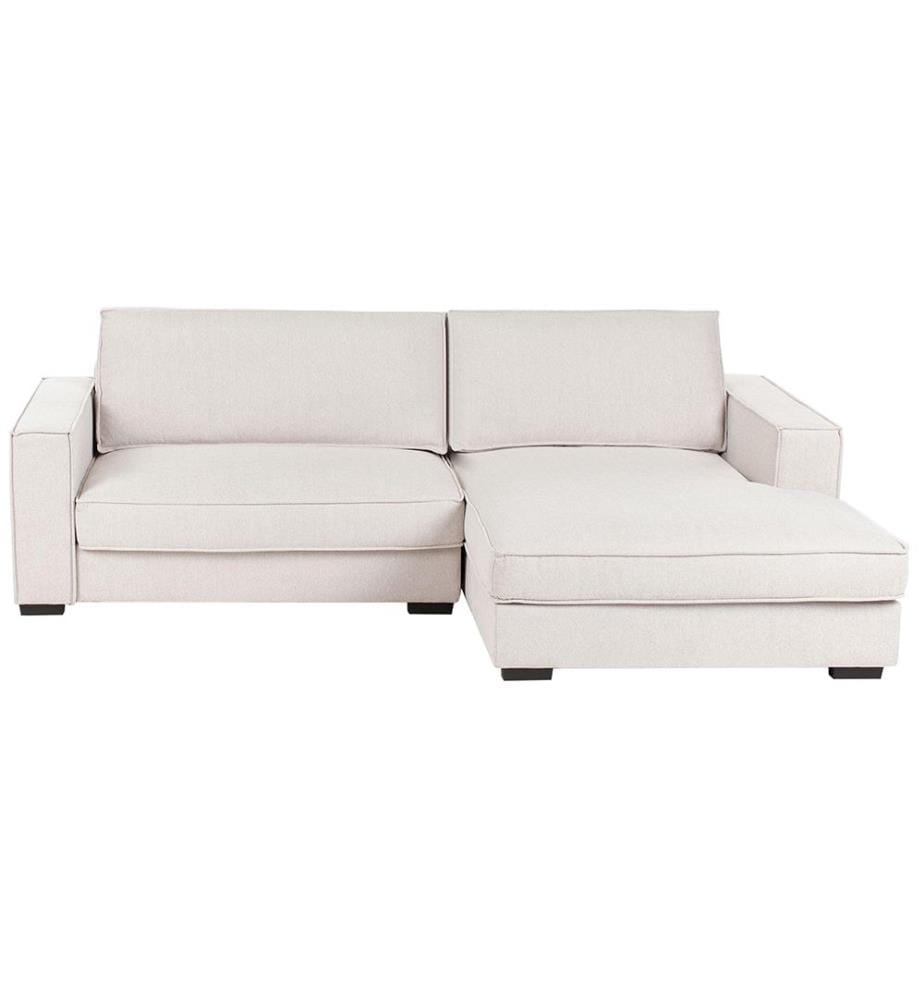 Ecksofa RENDERS Stoff Hellbeige linksseitig