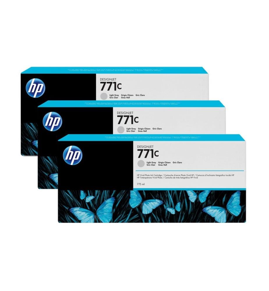HP - Tinte Nr. 771C (B6Y38A) Light Grey (3er-Pack)