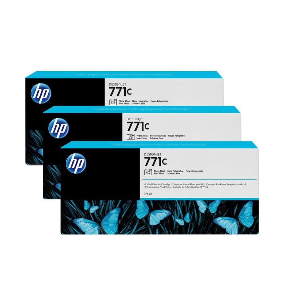 HP - Tinte Nr. 771C (B6Y37A) Photo Black (3er-Pack)
