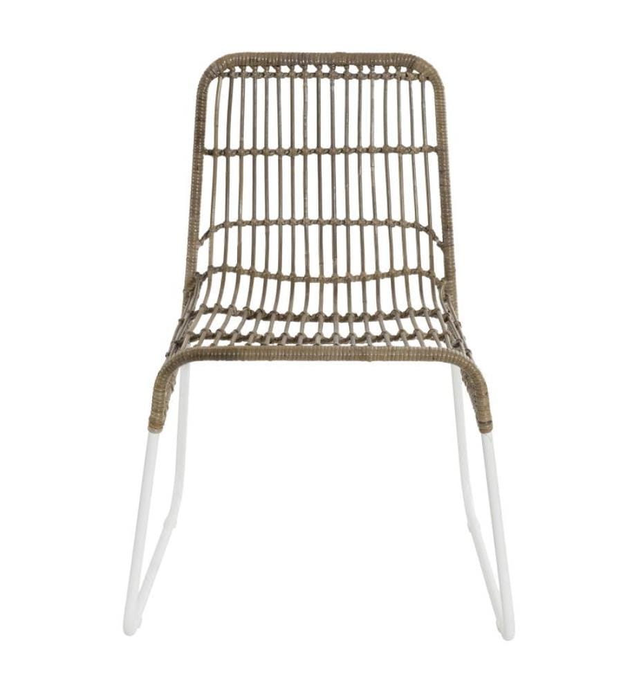 2er-Set Balla Stühle - Hellbeige und Weiss