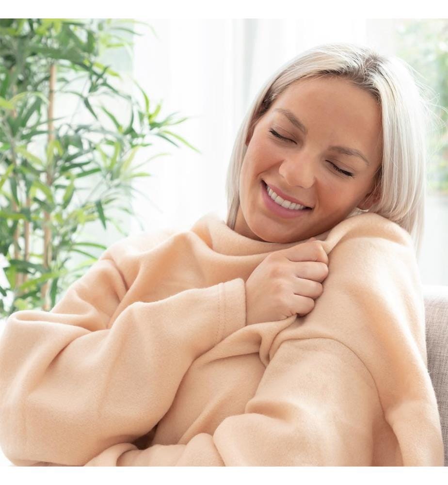 Couverture à Manche Individuelle avec Poche Centrale Faboulazy Beige