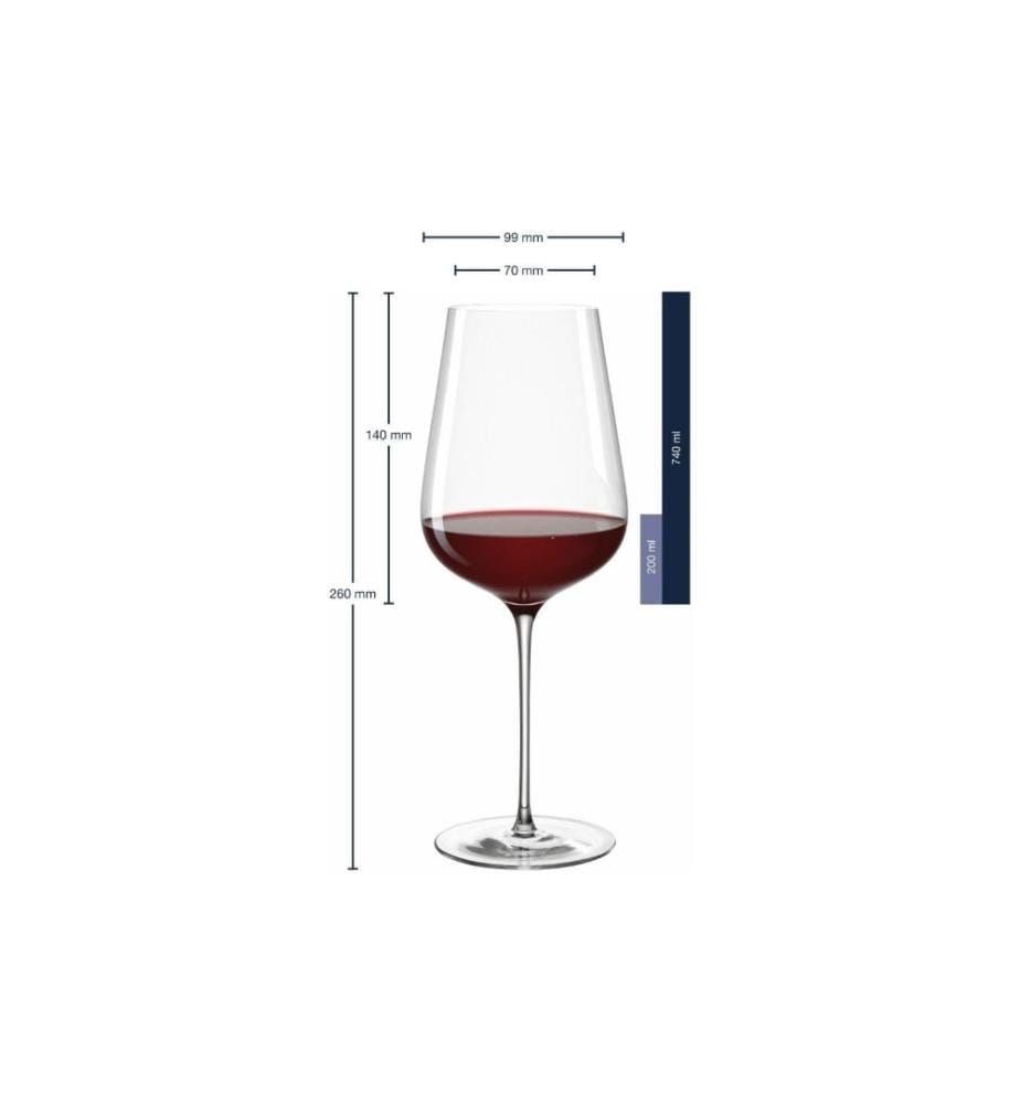 Rotweinglas Brunelli 740 ml, 6 Stück, Transparent