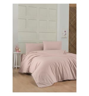 Ranforce Single Quilt Cover Set , Dusty Rose, 100% Cotton Ranforce