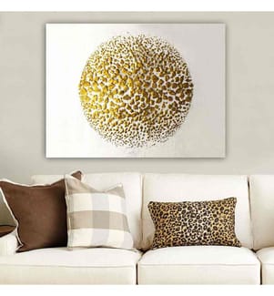 Peinture décorative sur toile, multicolore, toile, cadre en bois
