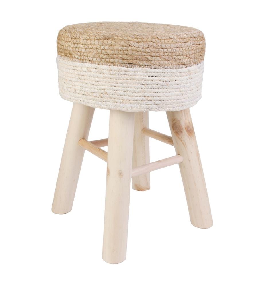 Sgabello intrecciato - Legno e sabbia