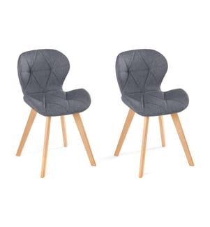 Lot de 2 Chaises Gatsby 50 x 48 x 79 cm - Gris