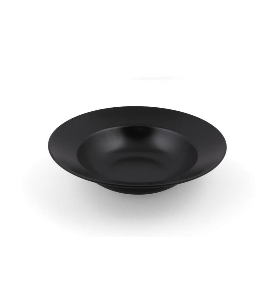 Assiette de service, noir, grès céramique, n'absorbe pas l'eau