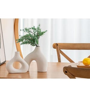 Vase, Creme, 100% Keramik