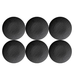  Assiette non décorative Manufacture Rock Ø 25 cm, 6 Pièce/s, Noir