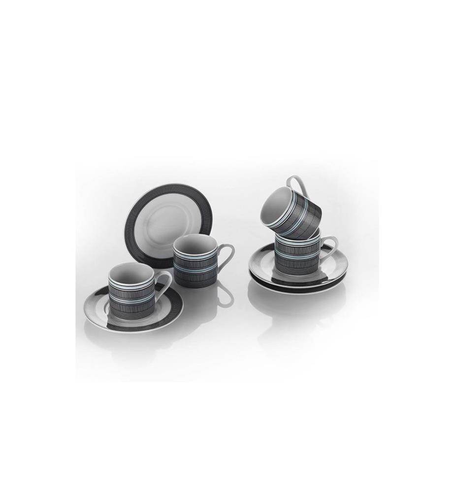 Kaffeetassen-Set, 8-teilig, mehrfarbig, 100% Porcelain