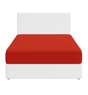 Fitted Sheet 200x200cm + 30cm For 2M Bed In Rainbow Red Benetton
