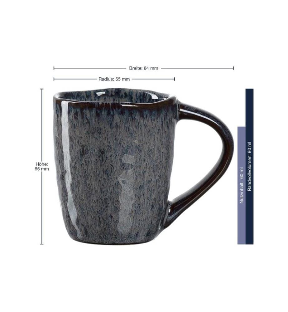 Tasse à expresso Matera 90 ml, 4 Pièce/s, Anthracite