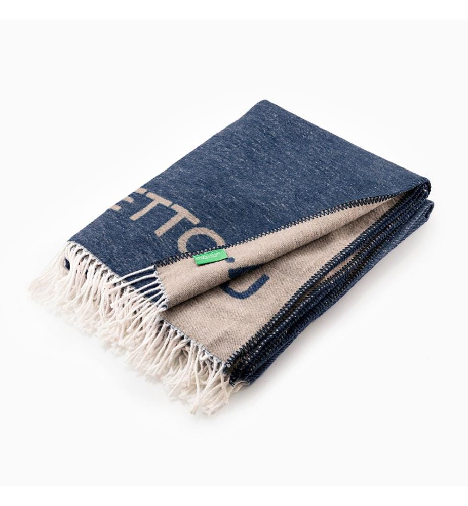 Coperta 140 x 190 cm 320Gsm Blu scuro/Grigio