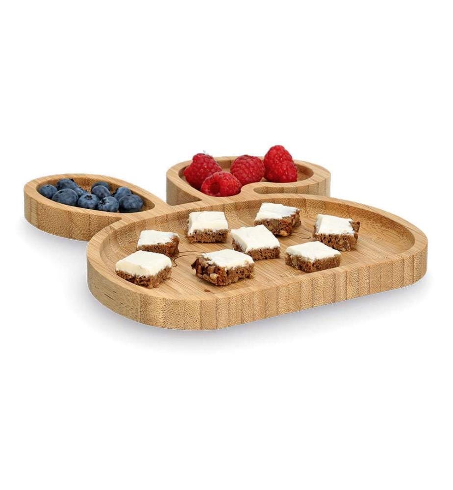 Piatto snack Coniglio in bambù - Marrone chiaro