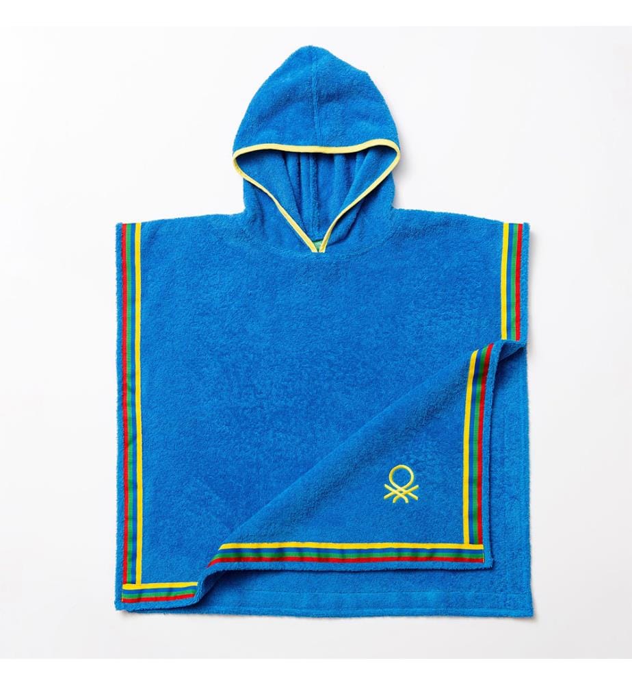 Bathrobe Poncho Boy 7-14 years 380Gsm Blue