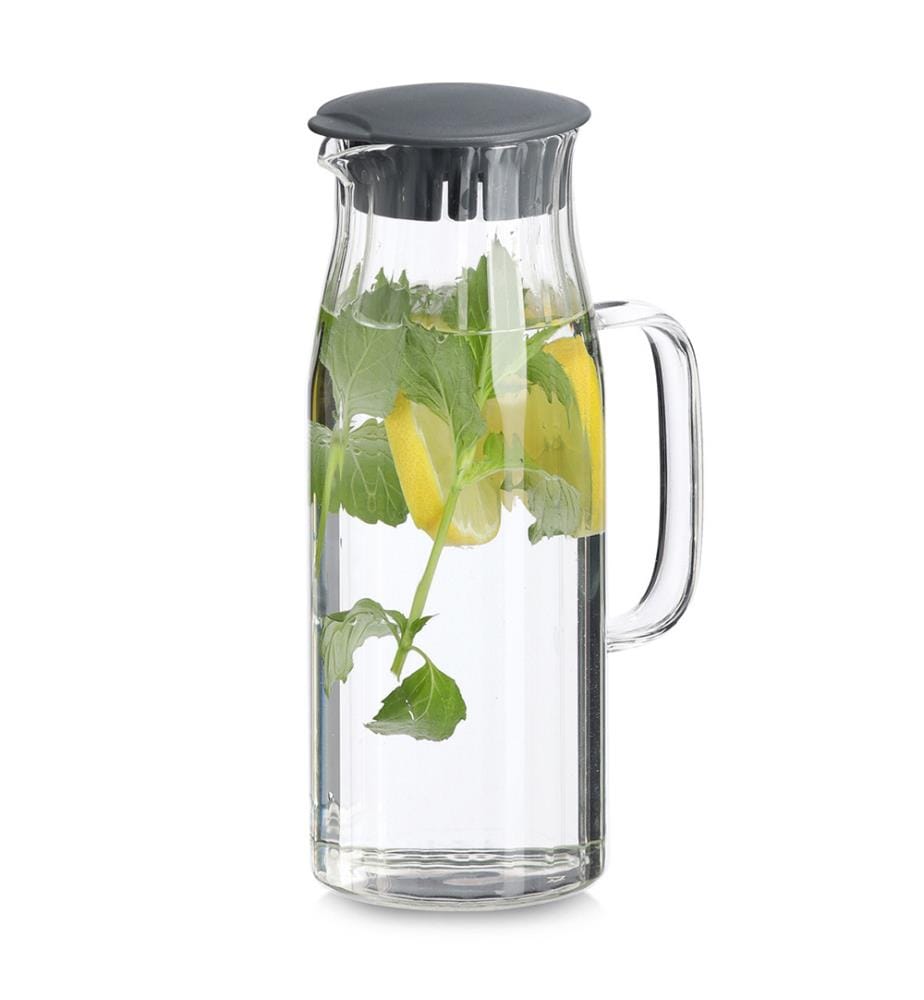 Caraffa in vetro con coperchio in plastica, 1000 ml,