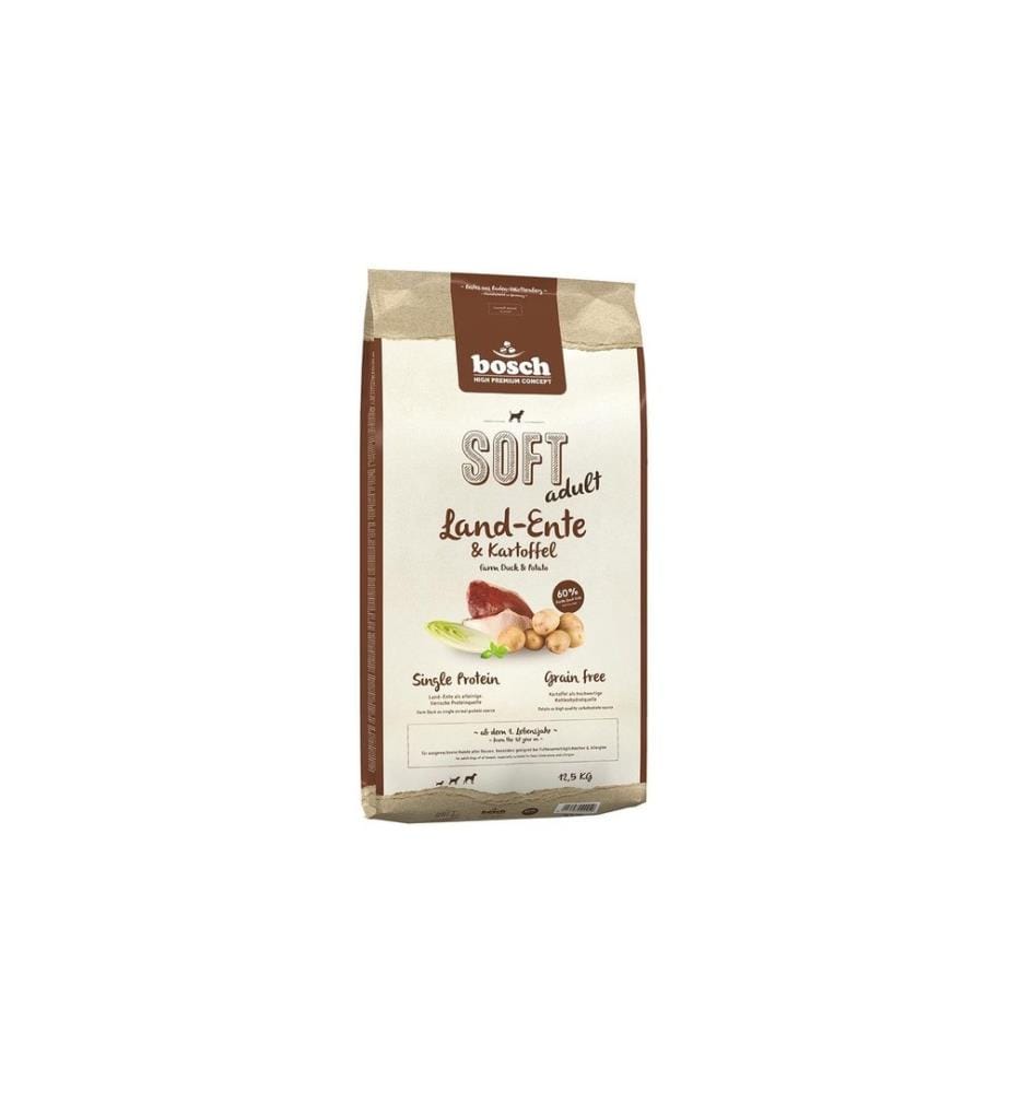 BOSCH TIERNAHRUNG - Halbfeuchtfutter Soft Adult, Landente & Kartoffel, 12.5 kg