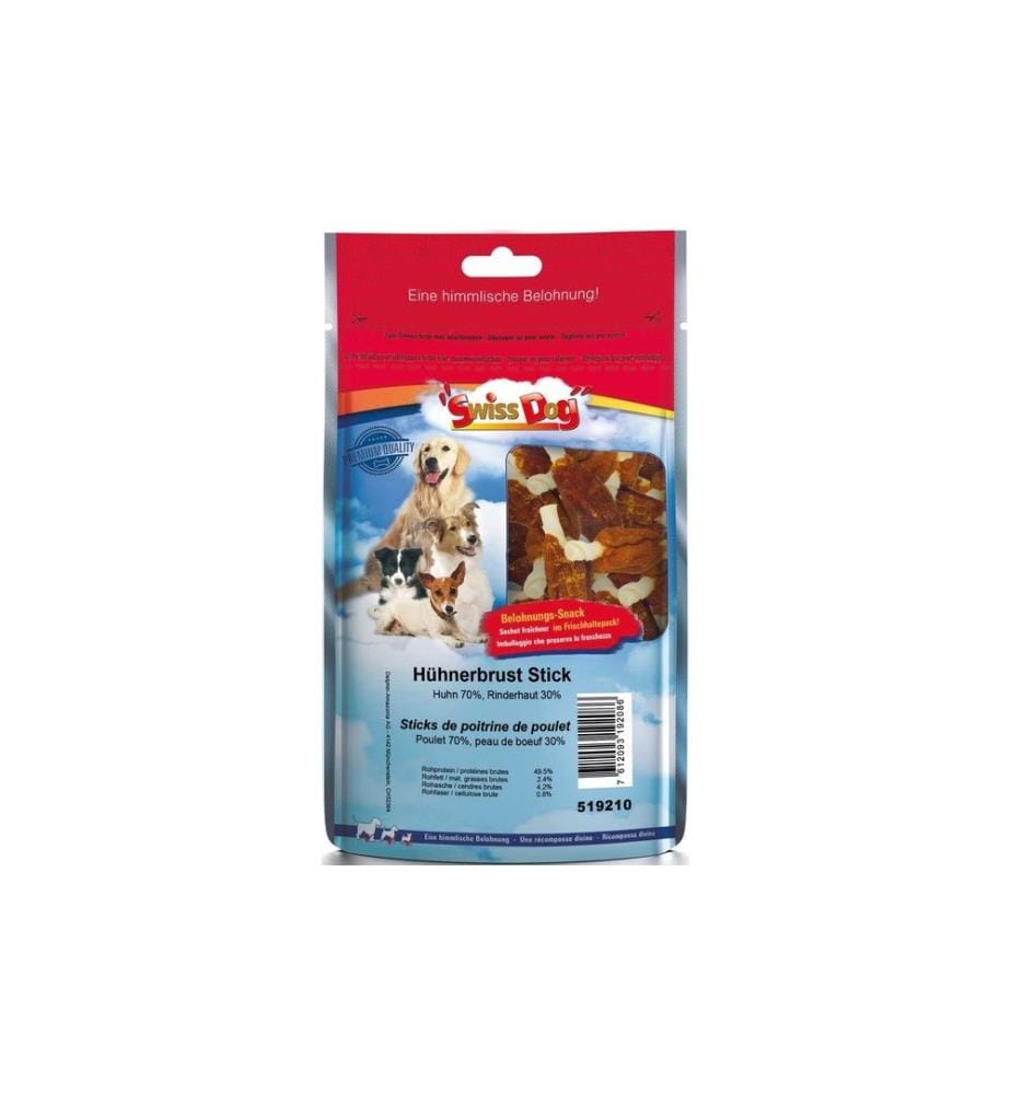 SWISSDOG - Kausnack Hühnerbrust Stick, 7 cm, 500 g