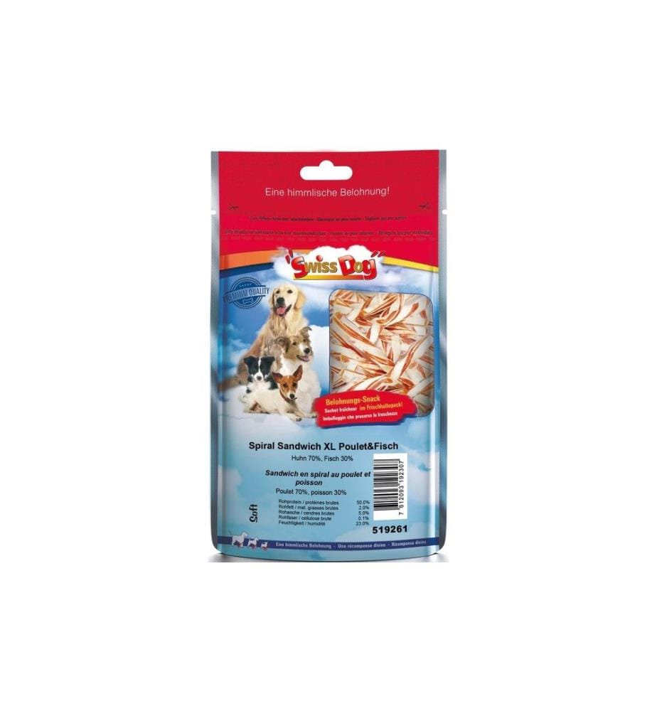 SWISSDOG - Leckerli Spiral Sandwich XL Chicken & Fish 400 g