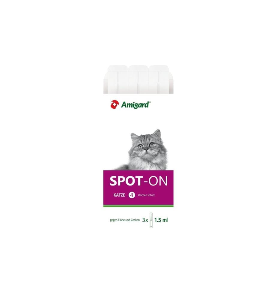 AMIGARD - Anti-Parasit-Tropfen Spot-on Katze, 3 x 1.5 ml