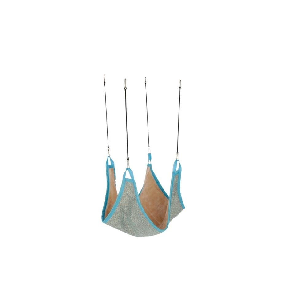 KERBL - Hamac pour les rongeurs, 45 x 45 cm, bleu/beige