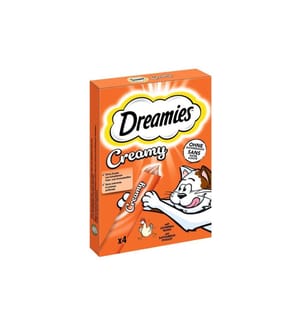 DREAMIES - Katzen-Snack Creamy Huhn, 4 x 10g