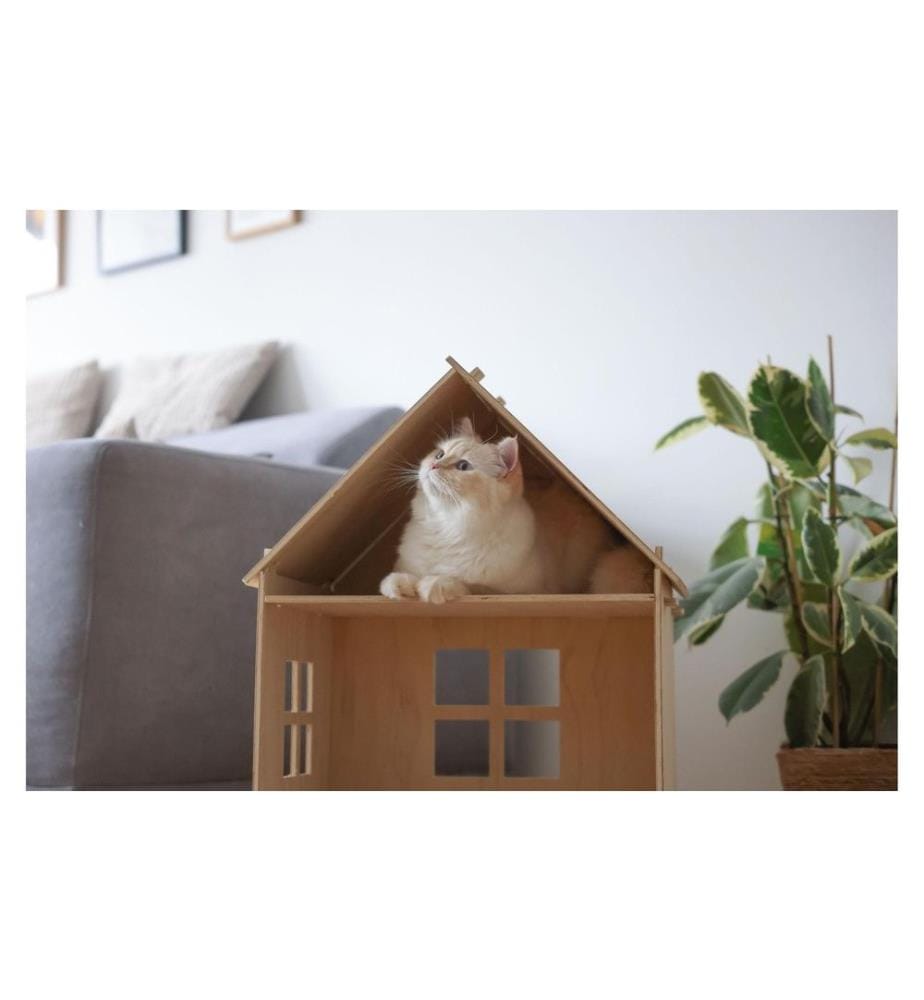 KERBL - Katzenhaus Yvi Indoor 50 cm x 38 cm x 67 cm