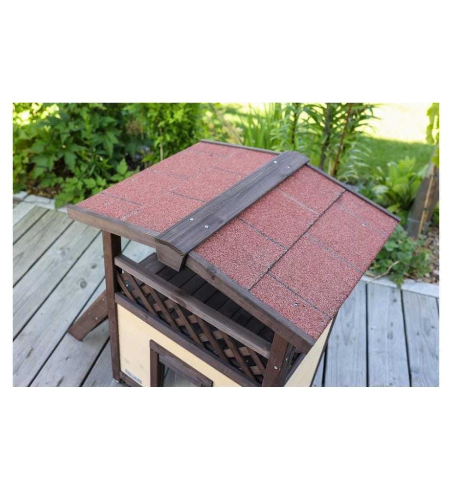 KERBL - Maisonnette pour chat 4-Seasons Deluxe 88 cm x 57 cm x 77 cm