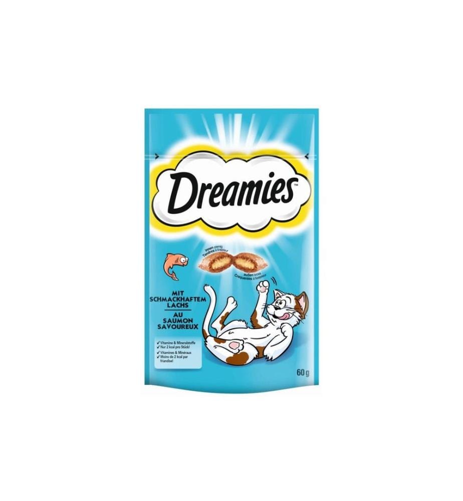 DREAMIES - Katzen-Snack mit Lachs, 6 x 60g