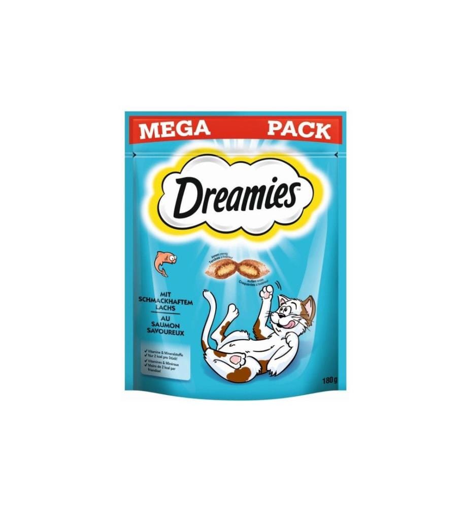 DREAMIES - Katzen-Snack mit Lachs, 4 x 180g