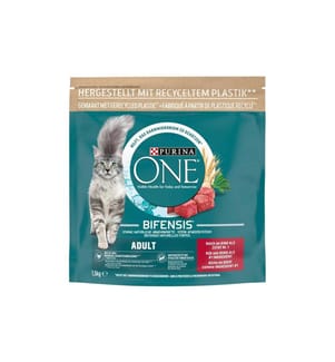 PURINA ONE - Alimentation sèche Adulte Boeuf et farine complète, 1.5 kg