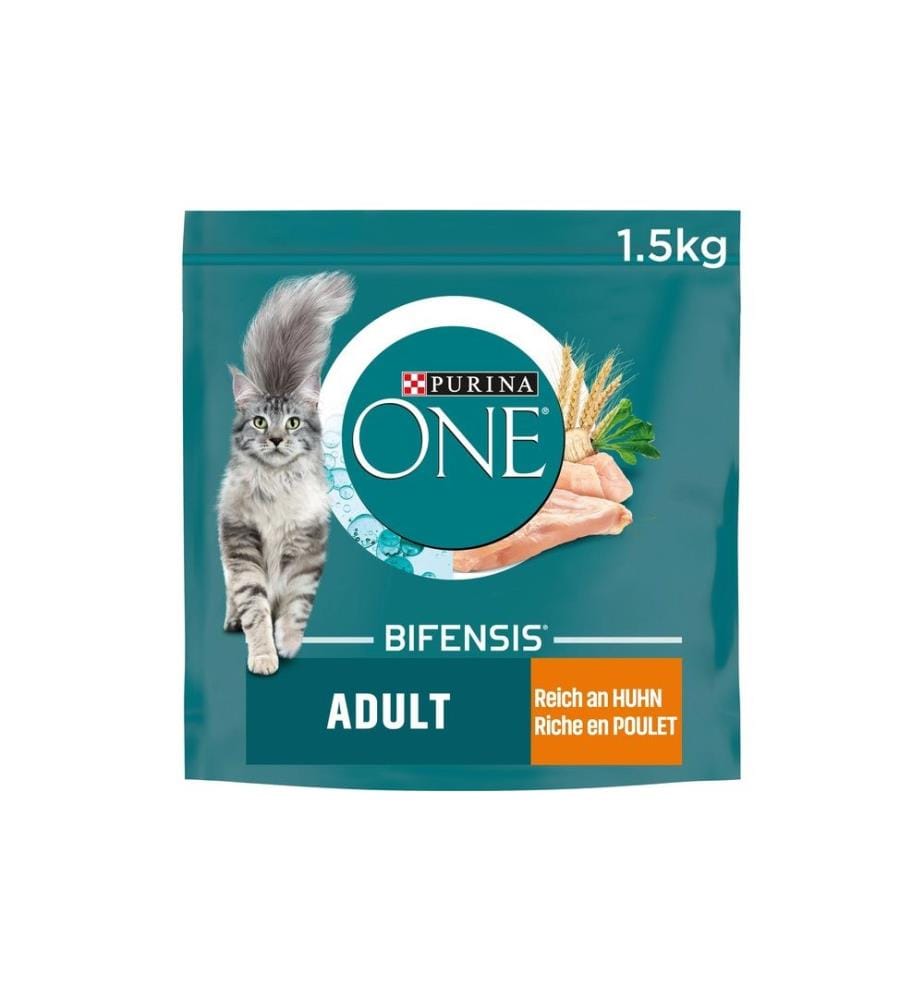 PURINA ONE - Alimentation sèche Adulte Poulet et farine complète, 1.5 kg