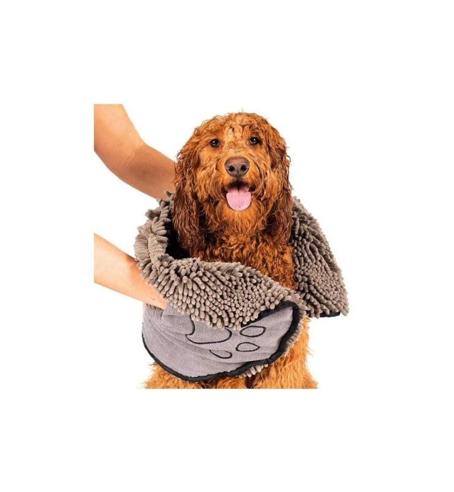DOGS SMARTER BY DESIGN - Serviette Dirty Dog Shammy Towel Gris