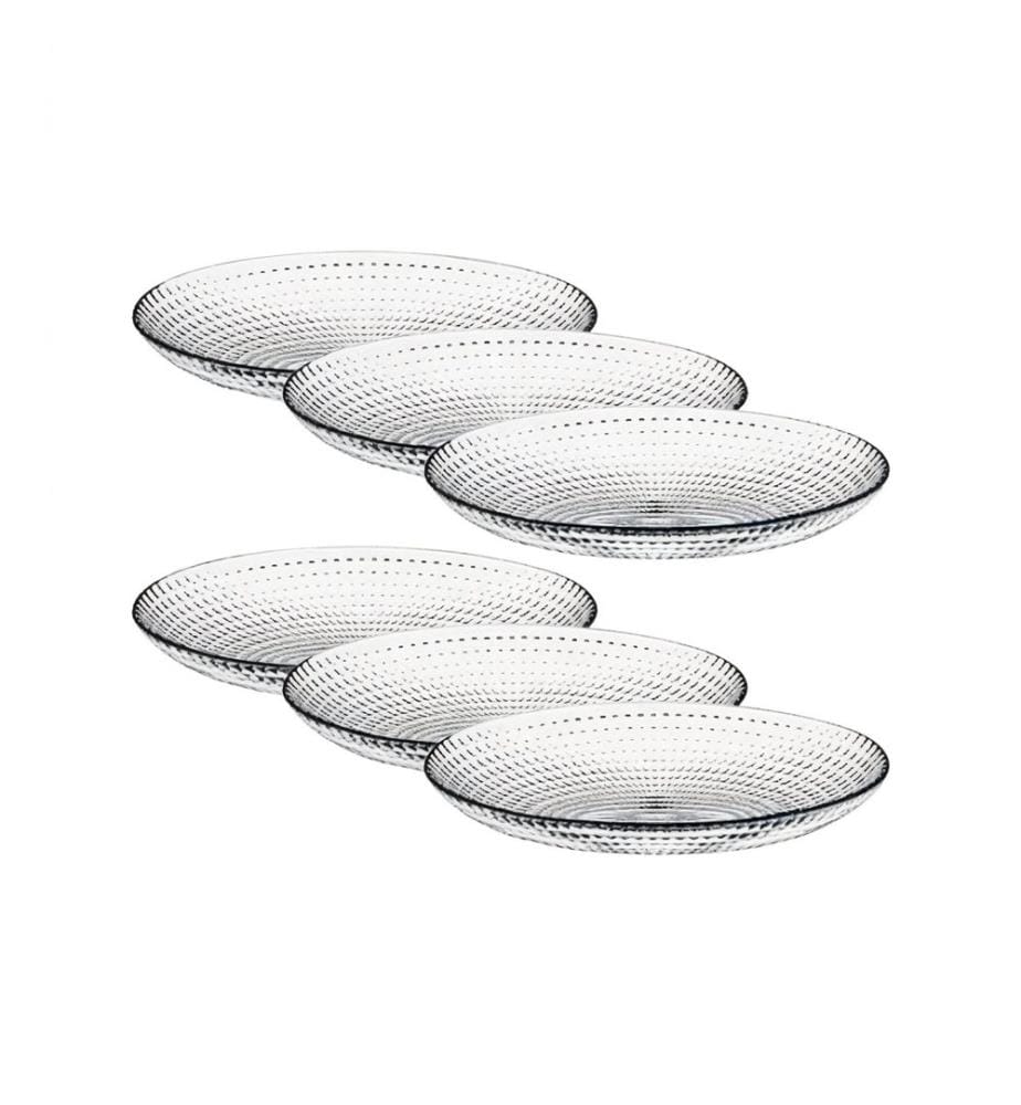 Glasteller-Set 6-teilig - Transparent